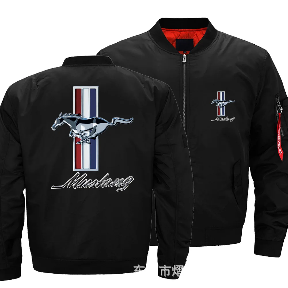 

2019 New Autumn Winter for MUSTANG Bomber jacket Men Fashion Stand Collar Air Force One Pilot Jacket Men Baseball Uniform Coat Y
