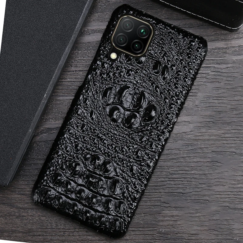 Высококлассный мужской чехол из натуральной кожи для телефона Huawei P40lite воловьей