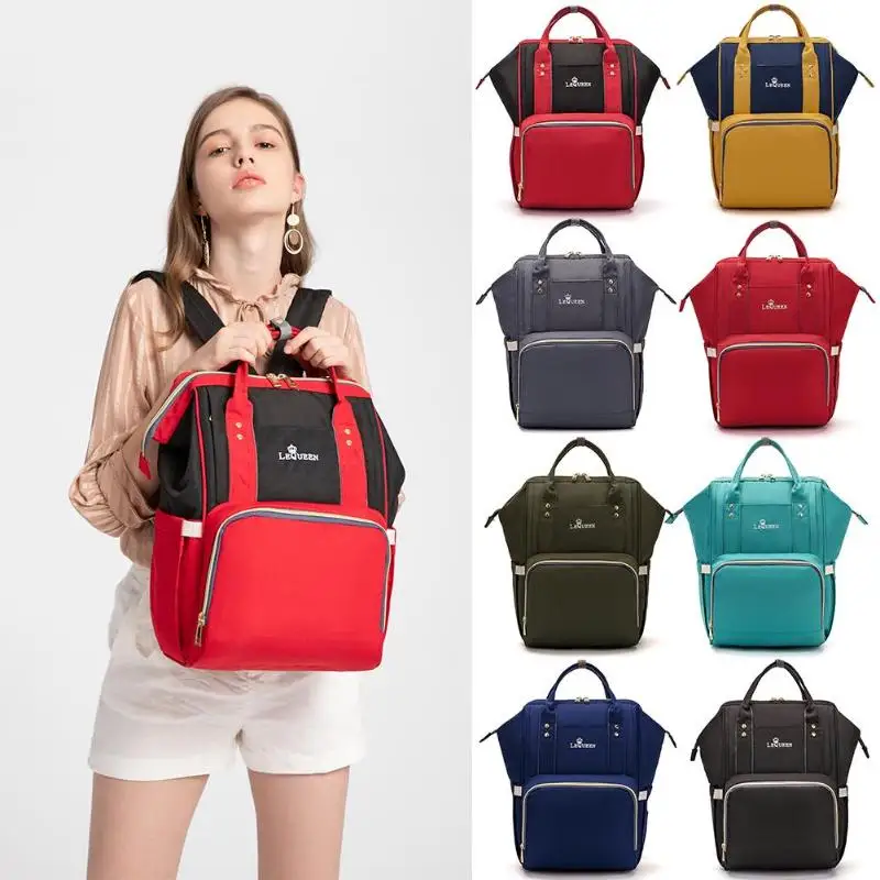 

Lequeen Fashion Portable Mummy Maternity Nappy Bag Large Capacity Waterproof Travel Backpack Nursing Diaper Bag for Baby Care