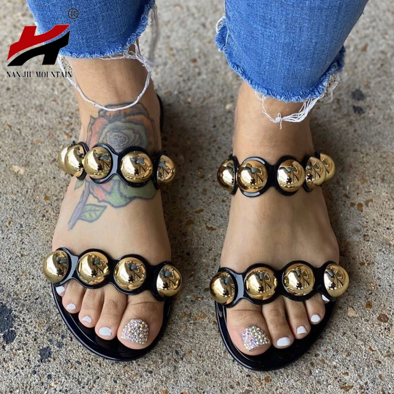 womens peep toe flat sandals