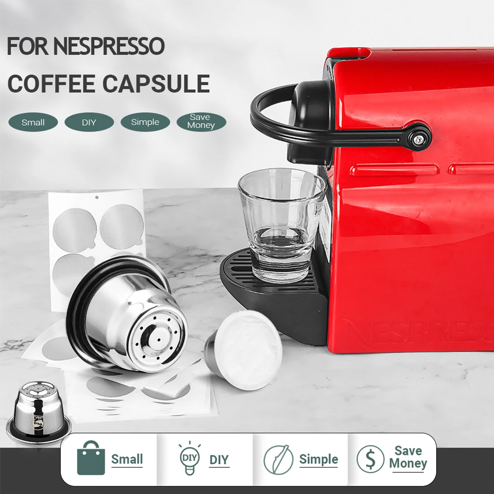 Капсулы для кофе Nespresso iCafilas многоразовые капсулы Nespress из нержавеющей стали