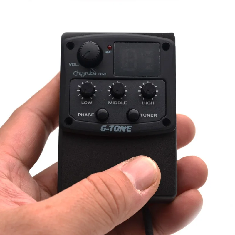 GT2 Cherub G-Tone серии акустическая гитара предусилитель пьезо пикап 3-полосный эквалайзер, обеспечивающий ЖК-дисплей тюнер с реверберации/отложенный сигнал/хор/широкий гитары - Color: GT2