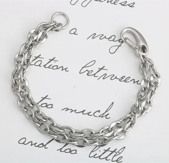 Модные трендовые дикие мужские и женские ювелирные изделия с двойной цепью в стиле хип-хоп титановая сталь властный стальной цветной браслет горячая распродажа