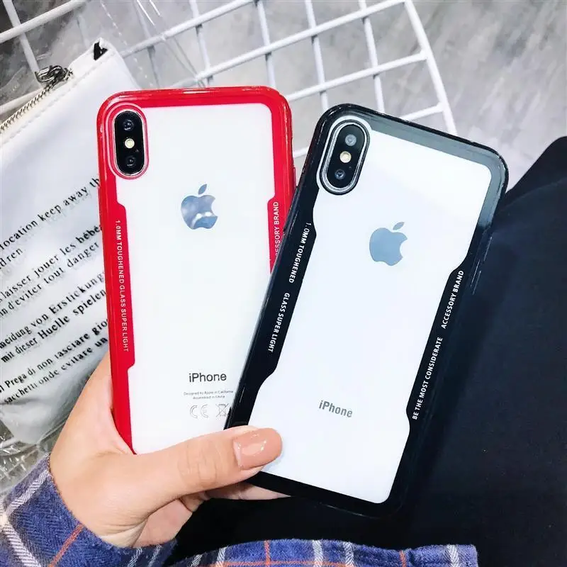 Чехол для телефона из закаленного стекла для iPhone 11 Pro Max, защитный чехол для iPhone 6 6s 7 8 Plus X XS Max XR, силиконовый акриловый чехол