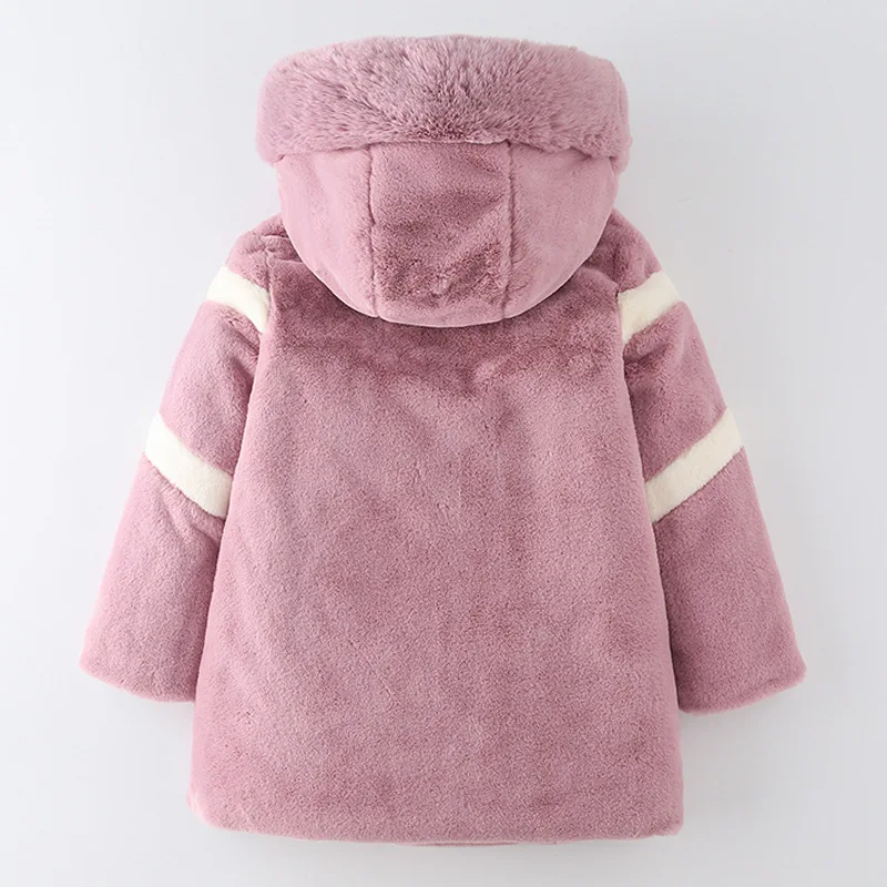 30 Degree Down Jackets For Girls Kids Winter Jacket Real Fur Collar Solid Thicken Warm White Duck Down Coat Parka For Girls