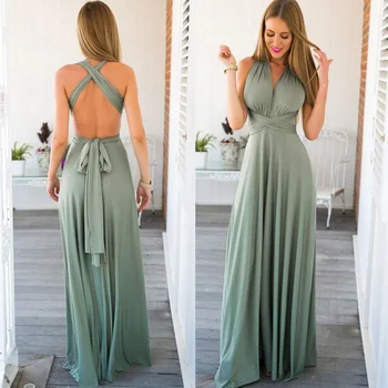 

2020 Sexy Party Bridesmaids Wrap Dress Boho Multiway Robe Long Updated Maxi Infinity Red Dresses Club Bandage Convertible sale