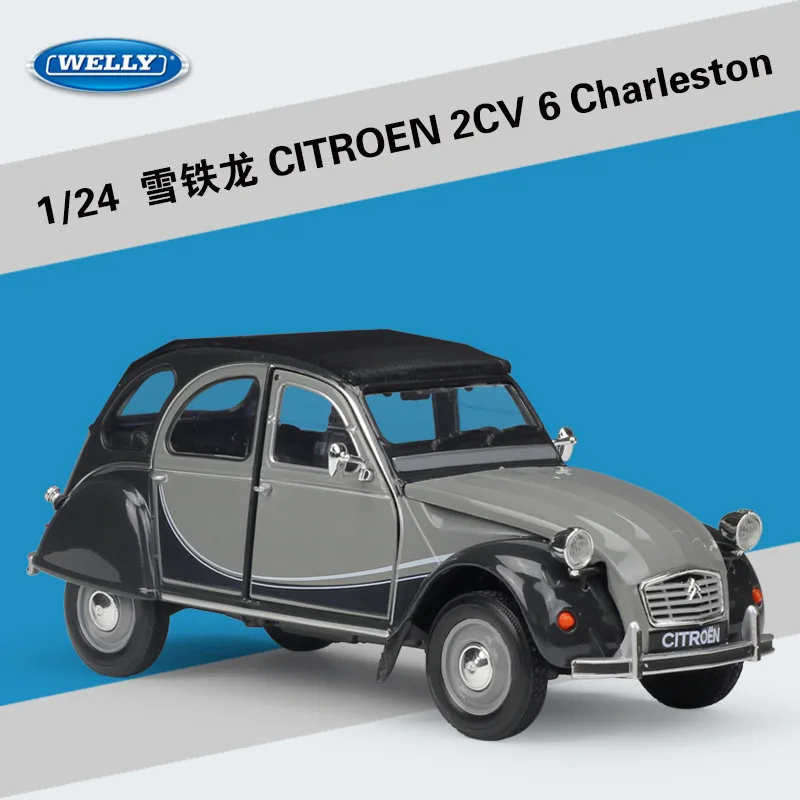 Welly 1:24 Citroen 2CV 6 Charleston модель автомобиля литые игрушки и игрушечные транспортные средства коллекционные подарки непульт дистанционного управления Тип транспортная игрушка