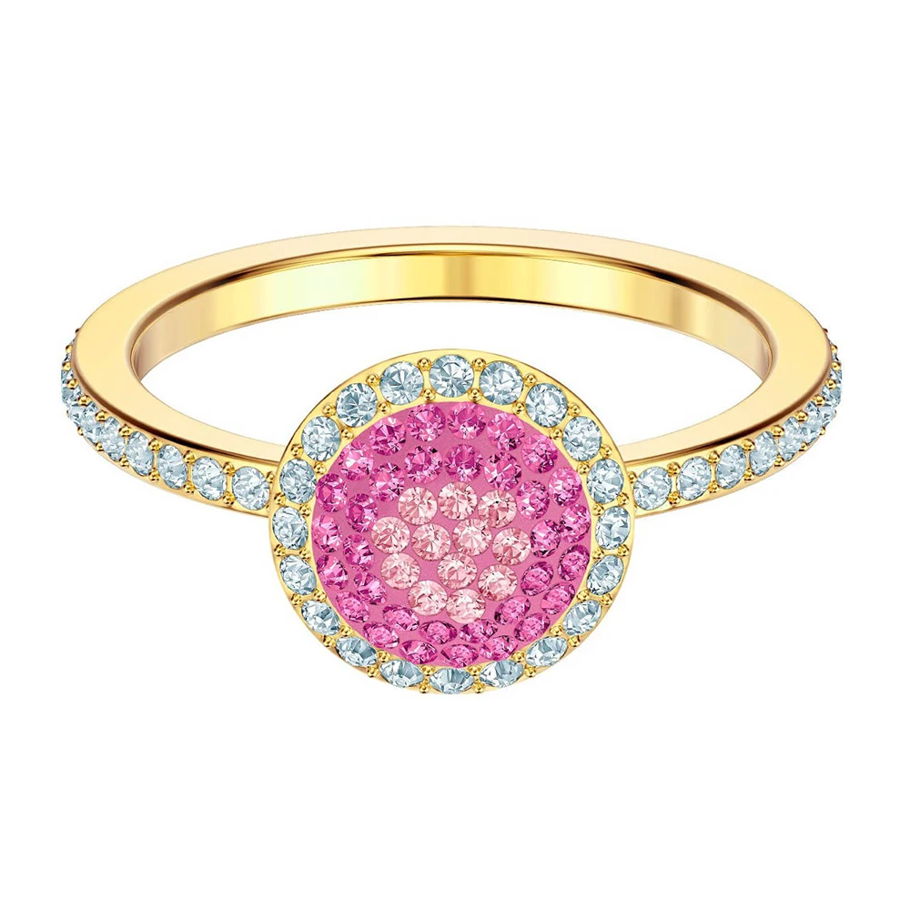 Skup SWA RO 2019 nowe słońce słońce księżyc i gwiazdy nie żałuje pierścionek moda wysokiej jakości światło Gradient kryształ kobieta pierścionek zaręczynowy