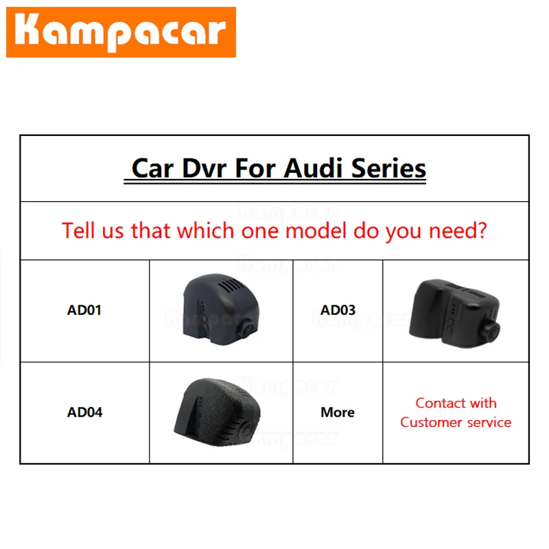 Kampacar AD02 C Wi Fi Dash Cam Автомобильный видеорегистратор Камера для Audi A3 8v 8p A4L A4 b7 A5 f5 b8 A6 c6