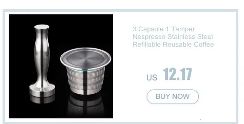3 шт многоразового использования Tasse Nespresso Inox пустые капсулы из нержавеющей стали многоразовый фильтр чашка перезаряжаемая Inoxidable Кофе Pod Taza