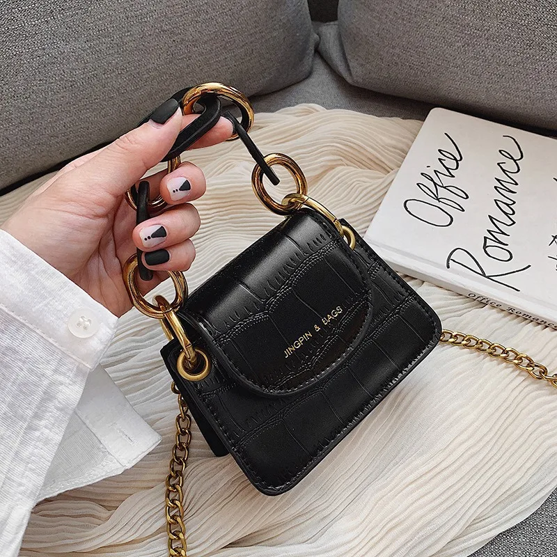 

Alligator Pattern PU Leather Crossbody Bags Women Chain Shoulder Messenger Bag Lady Mini Tote Lipstick Handbags
