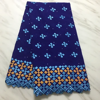 

fashion Pure Cotton Swiss Voile Lace fabric With Stones African Dry Lace Fabric High Quality Nigerian For Wedding PF1015