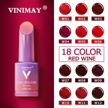 

VINIMAY Hot Sale Red Gel Nail Polish vernis semi permanant UV Soak Off Gelpolish Nail Art Gel Varnish Manicure Nails Gel Lacque