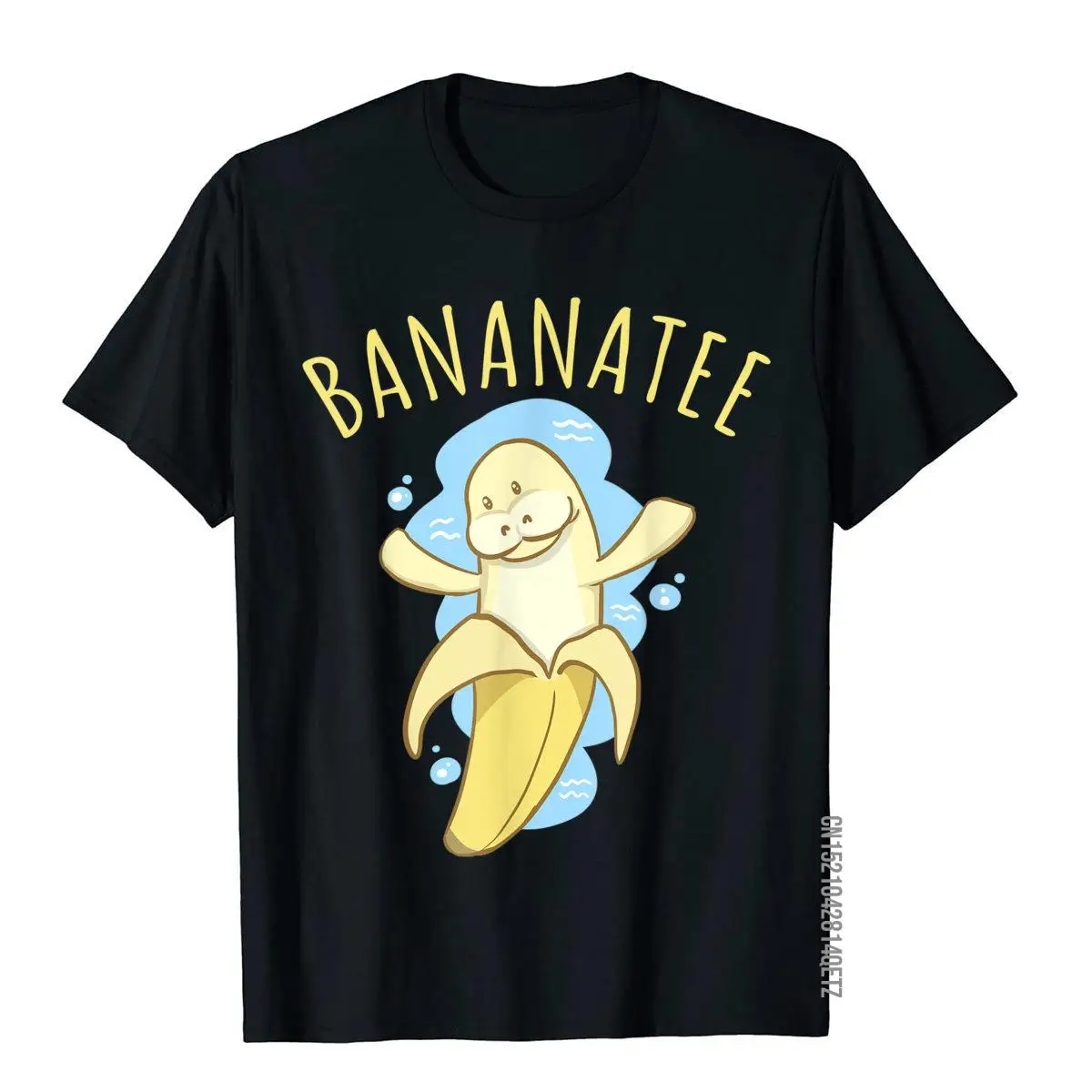 Bananatee Manatee Banana Dugong Pun Funny Fruit T Shirt__B8299black