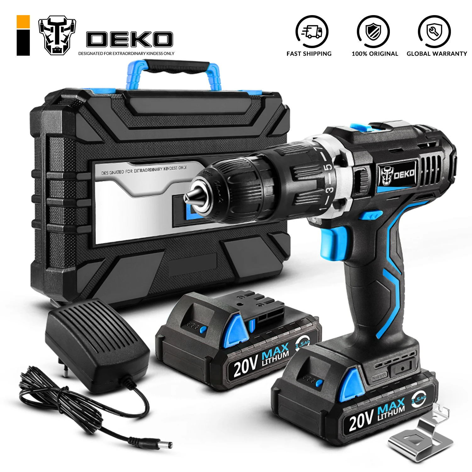 Дрель DEKO GCD20DU аккумуляторная с литий ионным аккумулятором 20 в|cordless drill|electric drillpower
