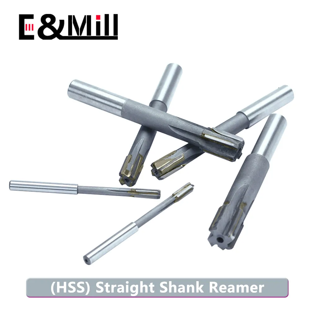 Reamers for high speed steel inlaid with cemented carbide straight