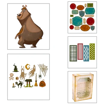 

2020 Hot New Box Die Cut Tag Bag Topper Scrapbooking Craft Foil Halloween and Animal Metal Cutting Dies For Card Making no stamp