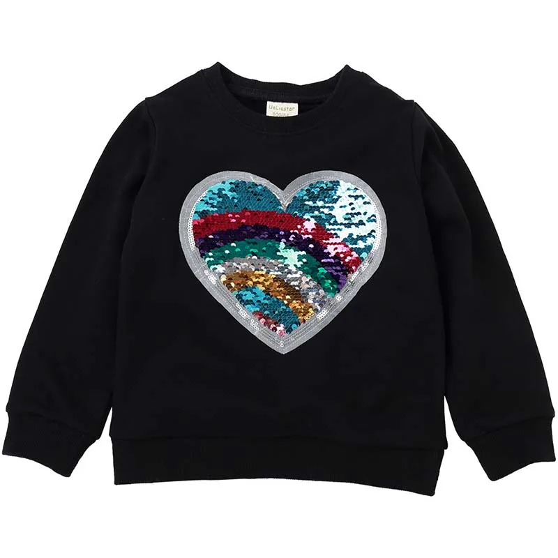 Autumn Spring Children's Sweater Sequins Cartoon Children Clothing New 3-8 Years Old Cotton Leisure Outerwear Sweaterss - Color: MF9801 Black