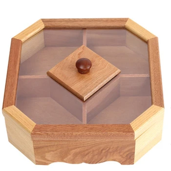 

Wooden Box Candy Box with Lid Dried Fruit Snacks Desktop Box Solid Wood Sugar Wedding Gift Box Storage Box Home Restaurant Hotel