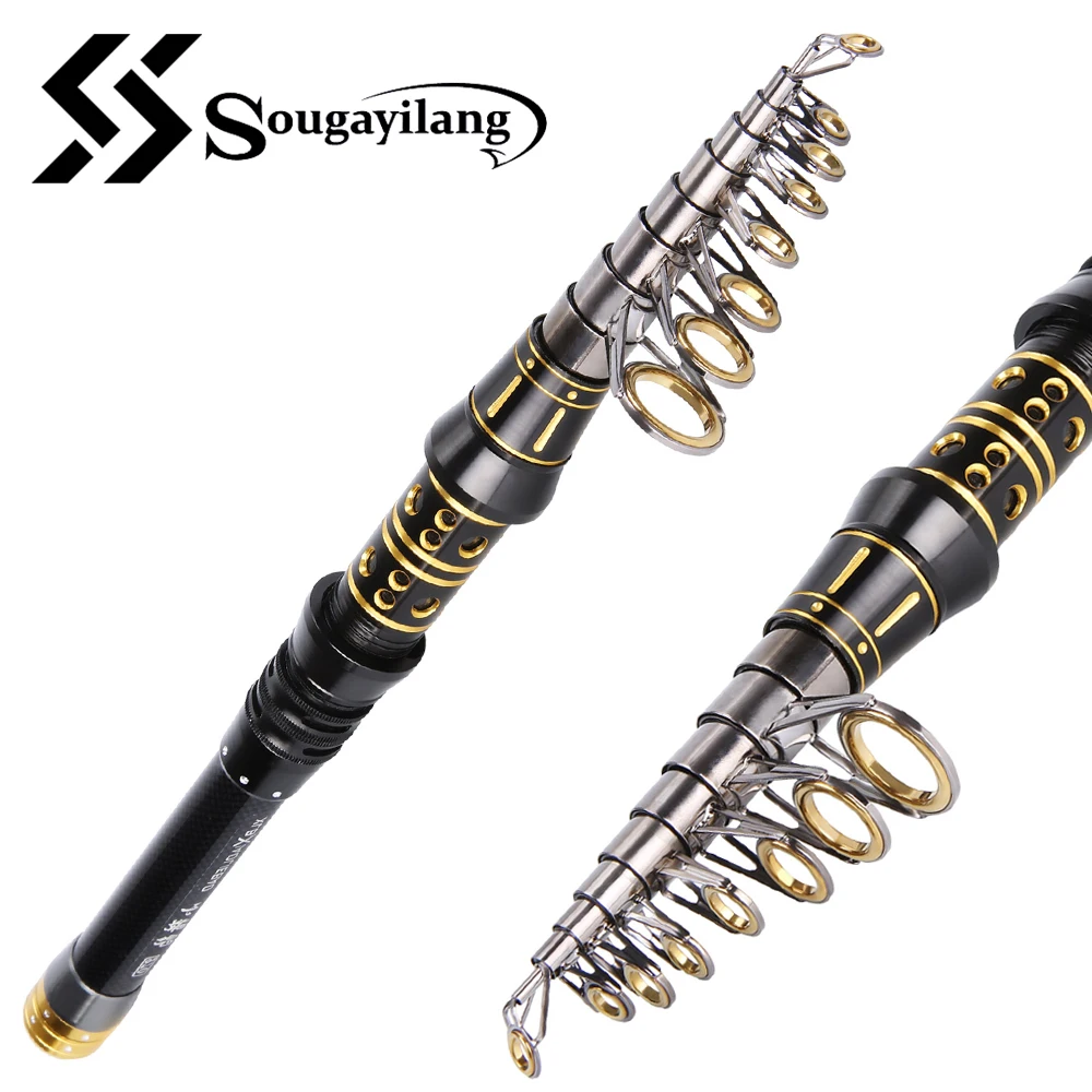 Sougayilang телескопическая портативная приманка из 99% углеволокна 1 5 3 0 м RodFishing
