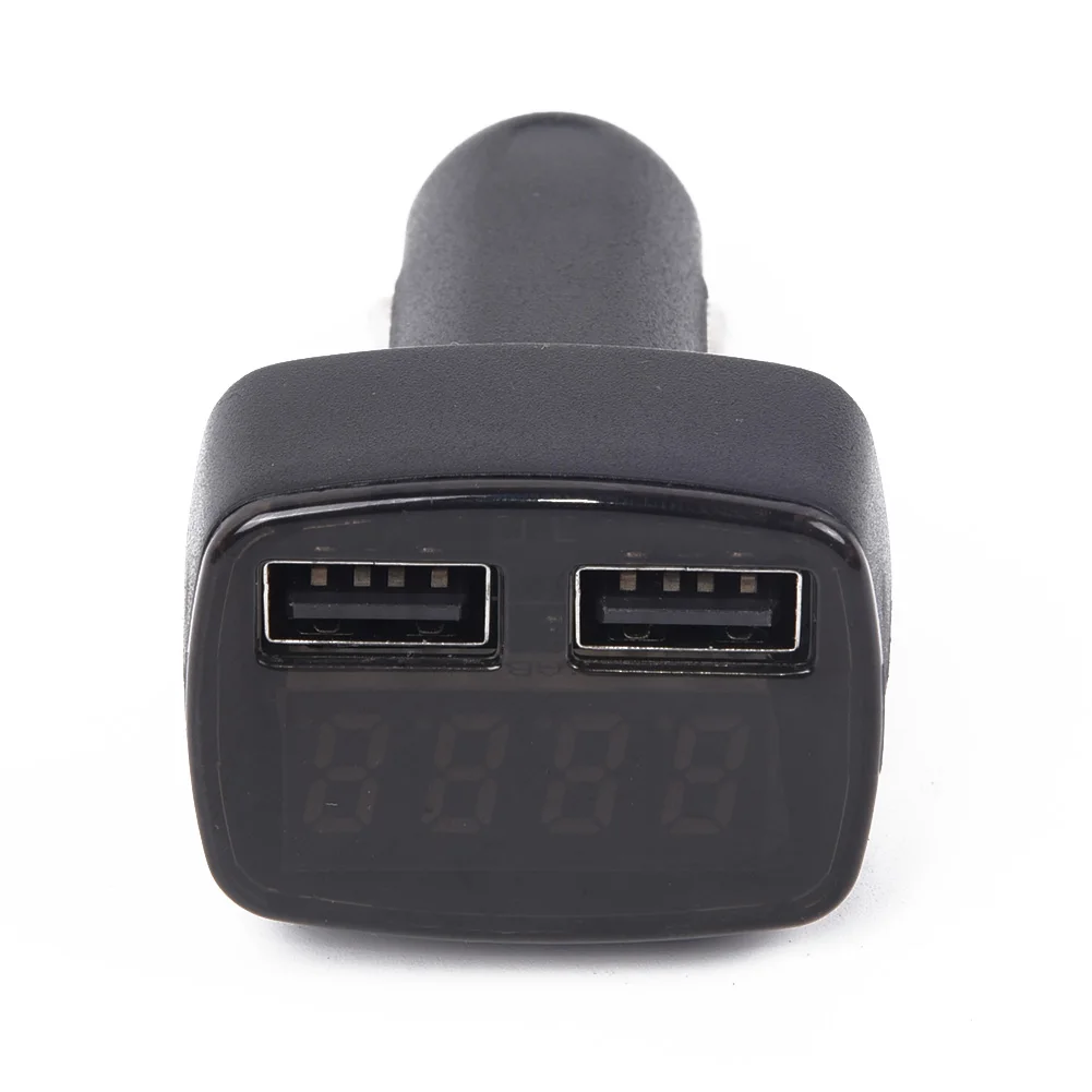 Автомобильное зарядное устройство с двумя USB портами и светодиодным дисплеем 5 30