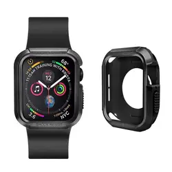 Резиновый чехол-Обложка для apple watch 4 band apple watch 4 40 мм 44 мм Защитная ТПУ прочная защитная крышка для экрана