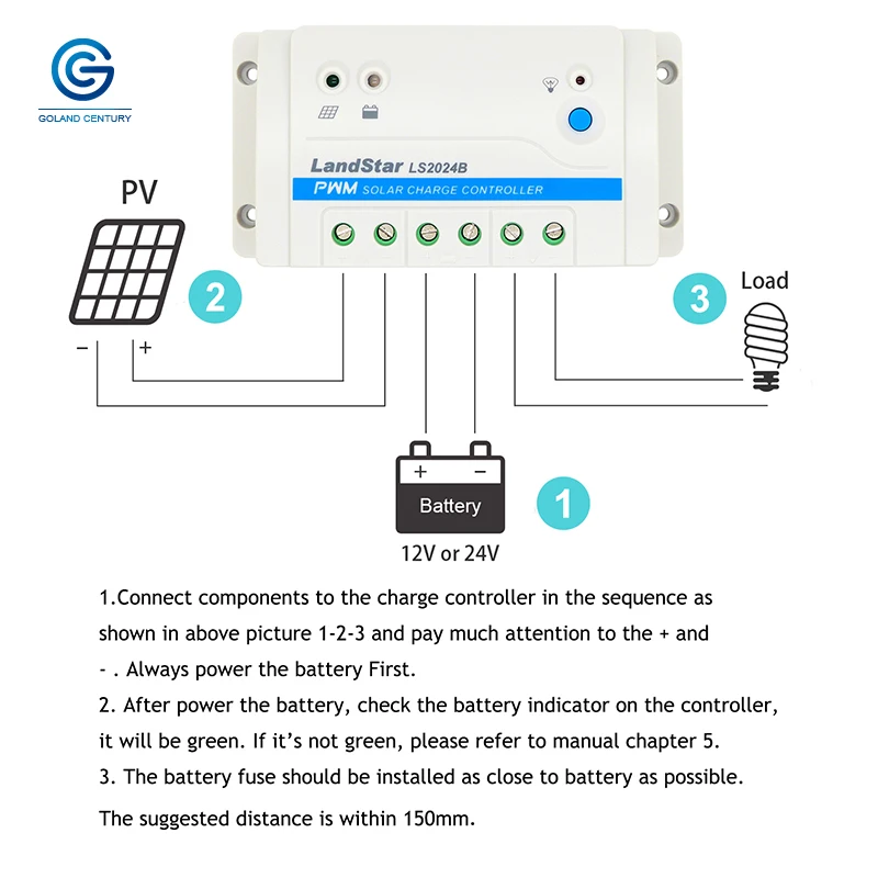 EPsolar LS2024B 12 24 В 20A мини CE Солнечный контроллер заряда для Солнечный уличный светильник ing система с таймером светильник