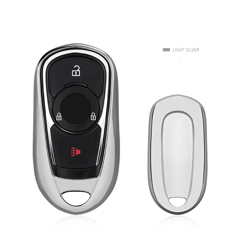 Silver Мягкий защитный чехол для ключей из ТПУ для OPEL Astra Buick ENCORE ENVISION, новые кольца для Лакросса, защитный чехол для стайлинга автомобиля - Color Name: Silver