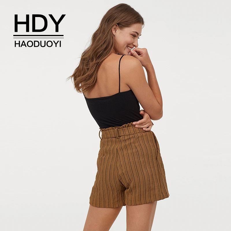 HDY Haoduoyi 2020 New Fashion Thin Sexy Simple Straight Soft Shoulder strap Crop Top Thread Knit Swimsuit | Женская одежда