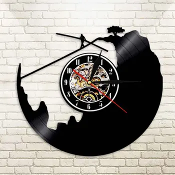 

12Inch Keep Your Balance Vinyl Record Wall Clock Extreme Sport LED Light Timepiece Clock Wall Art Home Decorative