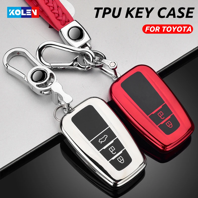 

Soft TPU Car Remote Key Case Cover Shell For Toyota Camry Prius CHR C-HR Corolla RAV4 Prado 2017-2020 Auto Smart Key Accessories