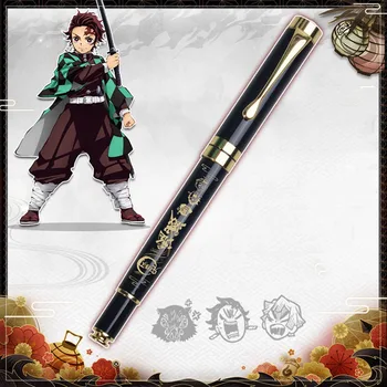 

1Pcs High Quality Anime Demon Slayer Kimetsu No Yaiba Gel Pen Kamado Tanjirou Nezuko Gel Pen 0.5mm Black Refill Pens
