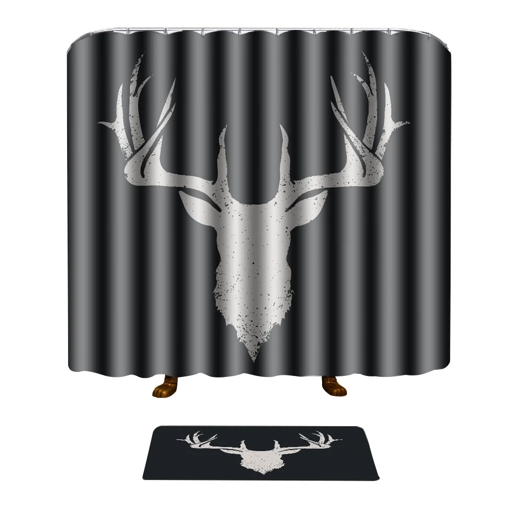 yl0050 Занавески для купания с 3D рисунком водостойкие с ковриками животные занавески для душа 1 комплект красочные мульти выбор товары для дома - Цвет: yl0050