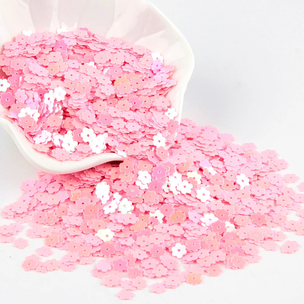 Paillettes 6mm Plum Flower Sequins Flat PVC Round Loose Sequin Paillette DIY Sewing Wedding Craft Home Women Garment Lantejoulas sequin embroidery accessories sequin sewing accessories sequins for crafts sequins accessories
