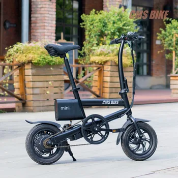 

CMSBIKE Folding Electric Bike 36V 250W 6AH Foldable Mini Electric Bicycle 12 Inch Tires 25km/h Max Speed With LED Power Display
