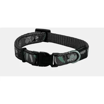 

Rogz dog collar classic, 200-310mm, Black/multi-colored bones