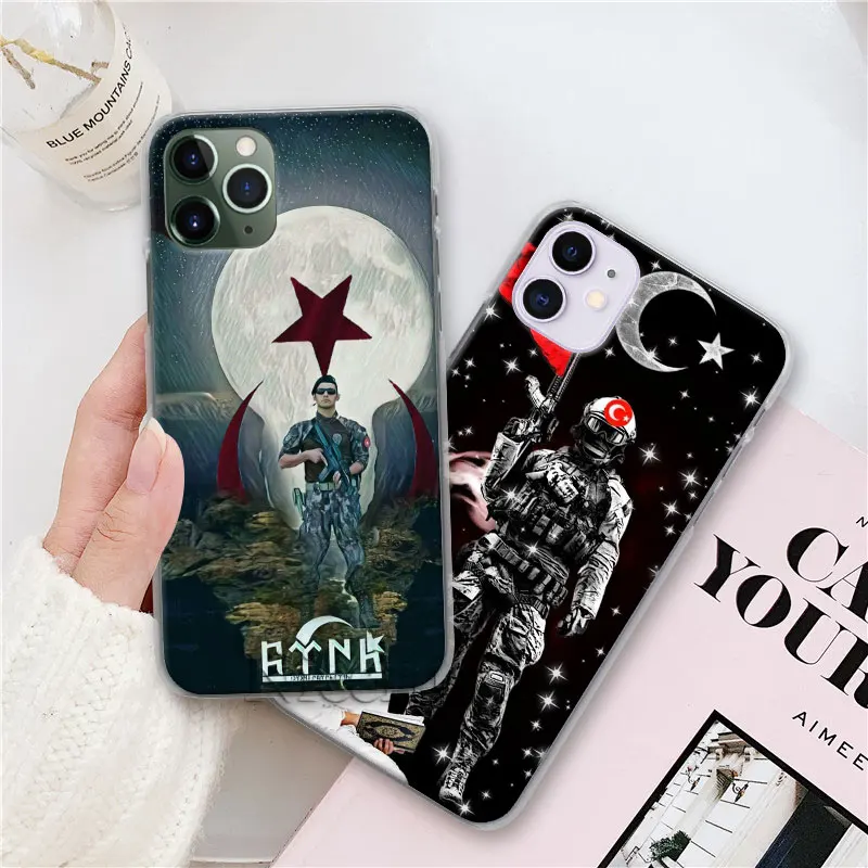 Чехол для телефона с флагом Турции и солдатом для Apple iPhone X, XR, XS, 11 Pro Max, 7, 8, 6, 6s Plus, 5 5S, Жесткий Чехол