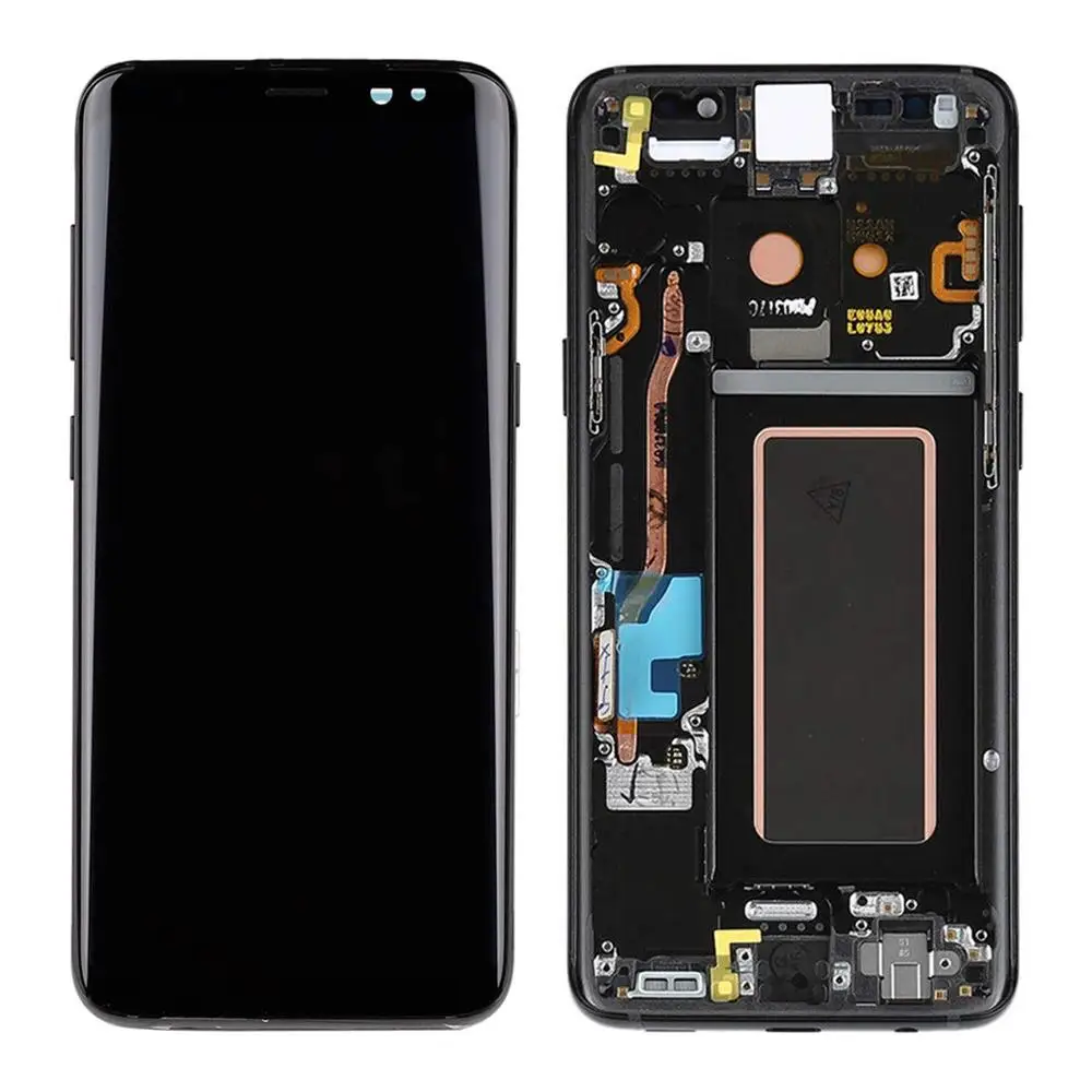 Супер Amoled ЖК-дисплей с рамкой для samsung Galaxy S8 G950f ЖК-дисплей+ сенсорный экран дигитайзер с точечной сборкой