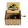 New Wood Carving Hand-cranked Music Box Dinosaur Park Halloween Christmas Family Decoration Children Daughter Son Gifts 5