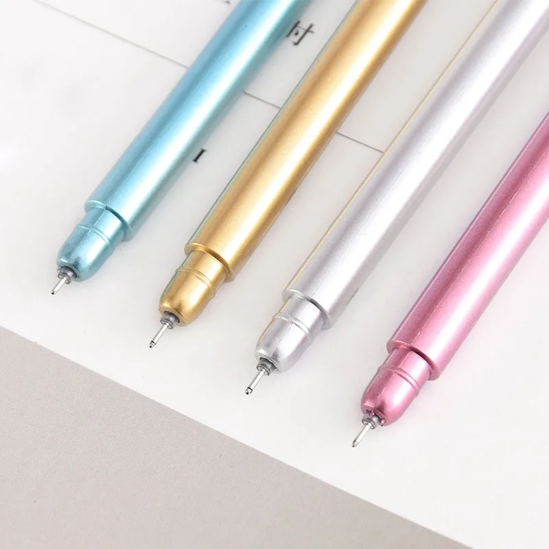 2 шт креативный милый ключ дизайн металлическая цветная гелевая ручка для письма Ручка канцелярия для учеников школьные офисные принадлежности 0,38 мм черный