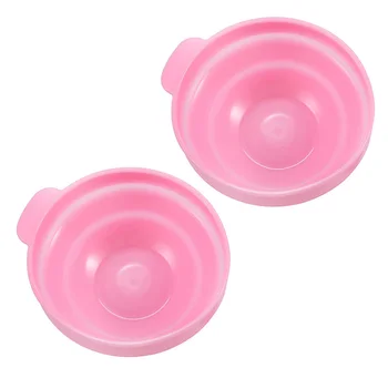 

2PCS DIY Foldable Mask Bowl Soft Plastic Mask Stirring Bowl Pure Color Facial Mask Bowl Portable Beauty Mask Bowl for Women Home