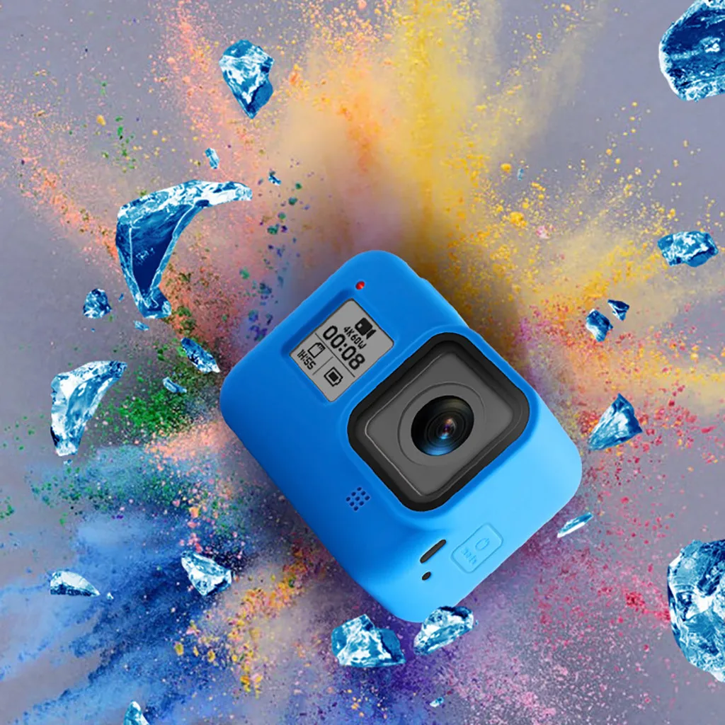 Мягкий силиконовый защитный корпус Оболочка Чехол для Go-pro 8 Черная Камера Противоскользящий устойчивый к царапинам чехол для камеры y10