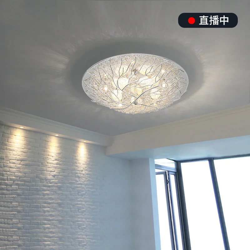 Aluminum Bird Nest Ceiling Lamp Round Handmade Mediterranean Conference Romantic Living Room Bedroom Study Terrace Creative
