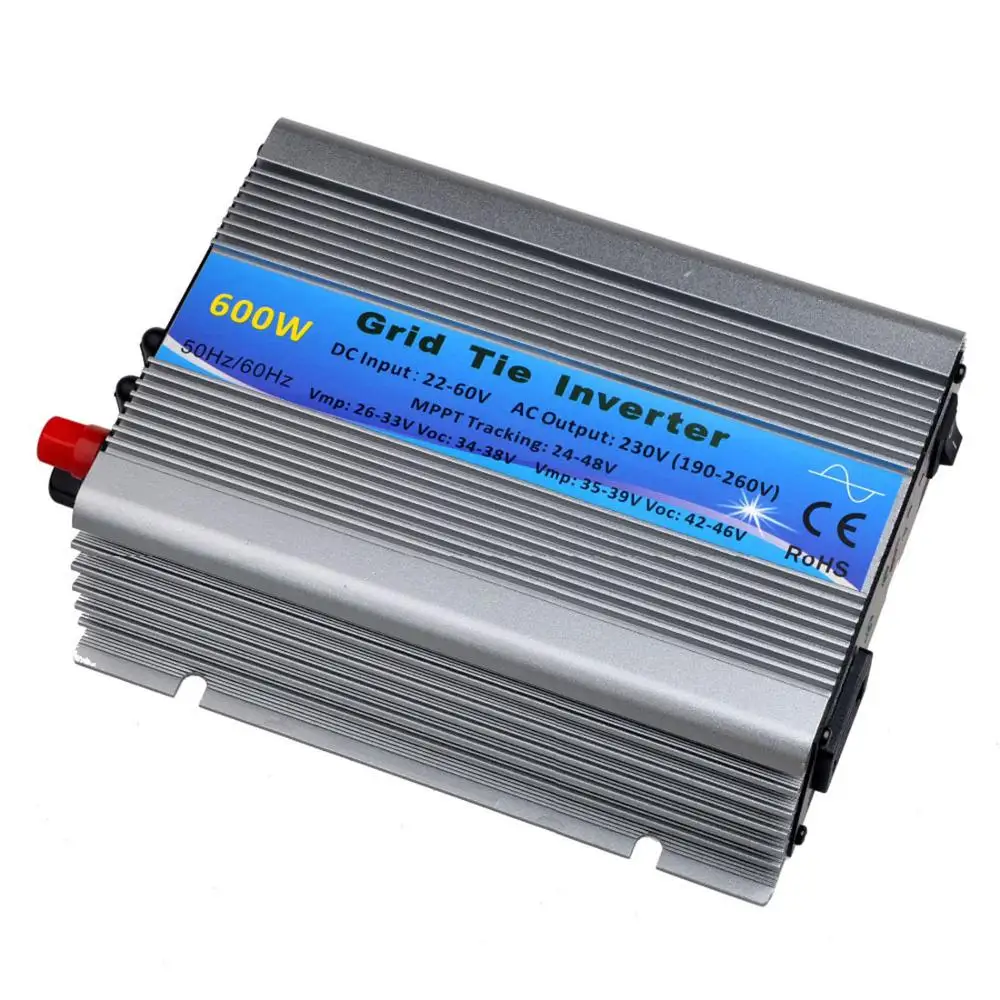 600W Solar Grid Tie Inverter DC18//24//36V to AC110V//220V MPPT Pure Sine Wave