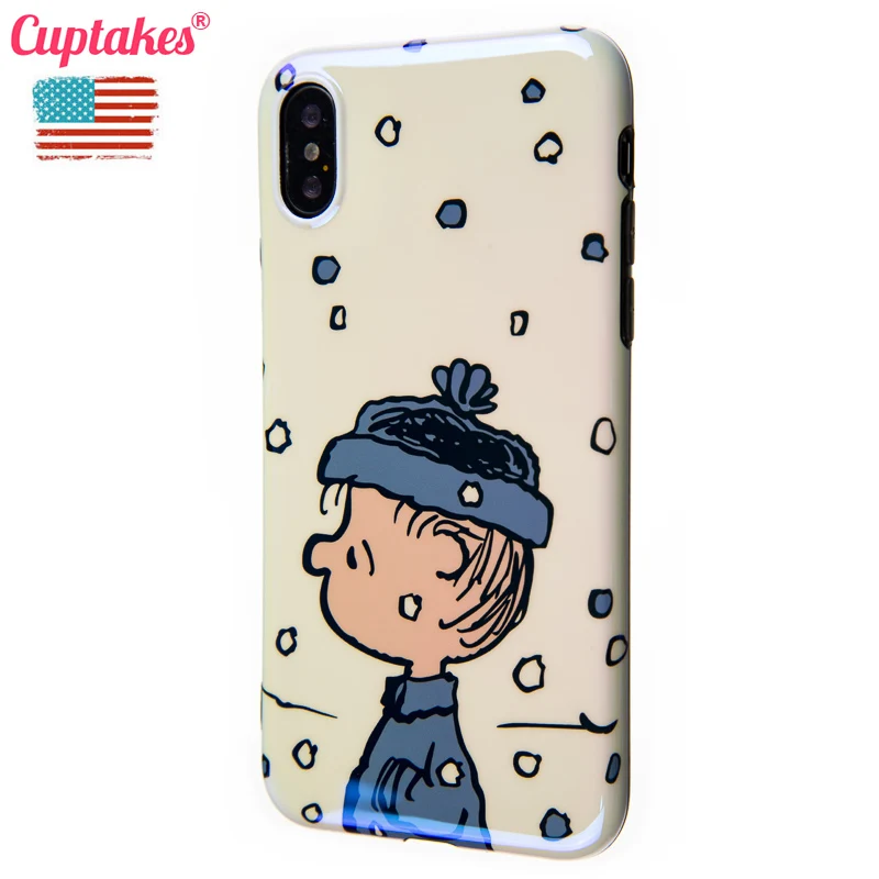 

Cute Cartoon Blue boy Pink Girl Fundas Couples Laser Blue IMD Soft Silicone Case for iPhone 7 8 Plus X 10 XS Max XR 6 6S Cover