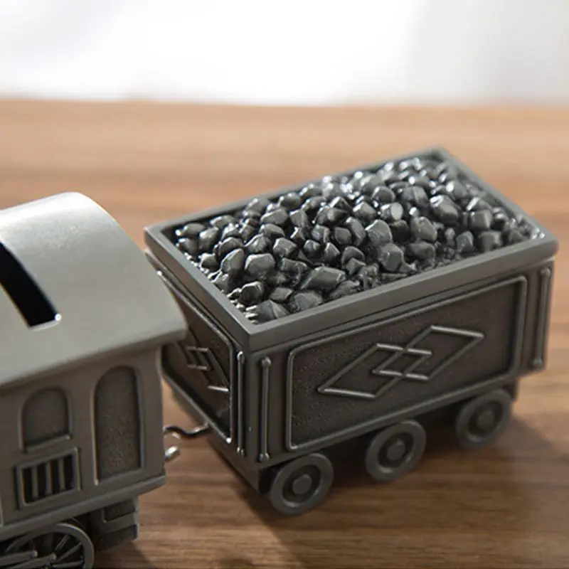 Креативная безопасная Копилка металлический угольный поезд Копилка сохранит ваши монеты Украшение Рабочего Стола