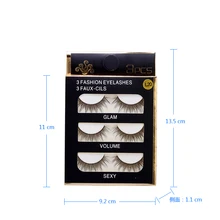 3 пары искусственных ресницы из фибры ручной работы натуральные черные толстые Накладные ресницы с крестиком мягкие завивки густые ресницы