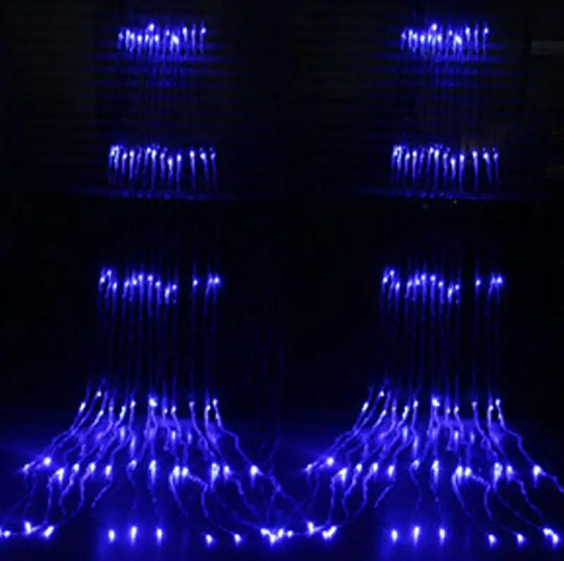 LED Curtain Flow Lamp 3x3 m Waterfall Light Waterproof String Window Meteor Shower Rain Fairy Lighting for Cristmas Decoration battery christmas lights String Lights