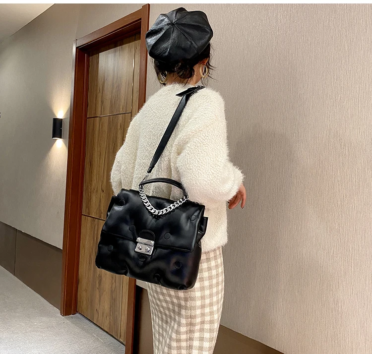 с доставкой 2021Winter Retro Women's Shoulder padded quilted Bag luxury designer handbag Shopper Bags Space Pad Cotton Female с доставкой 2021Winter Retro Women's Shoulder padded quilted Bag luxury designer handbag Shopper Bags Space Pad Cotton Female