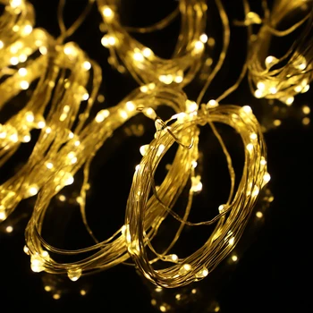 

LED star light icicle light remote control 8 functions USB girl room decoration copper wire curtain light